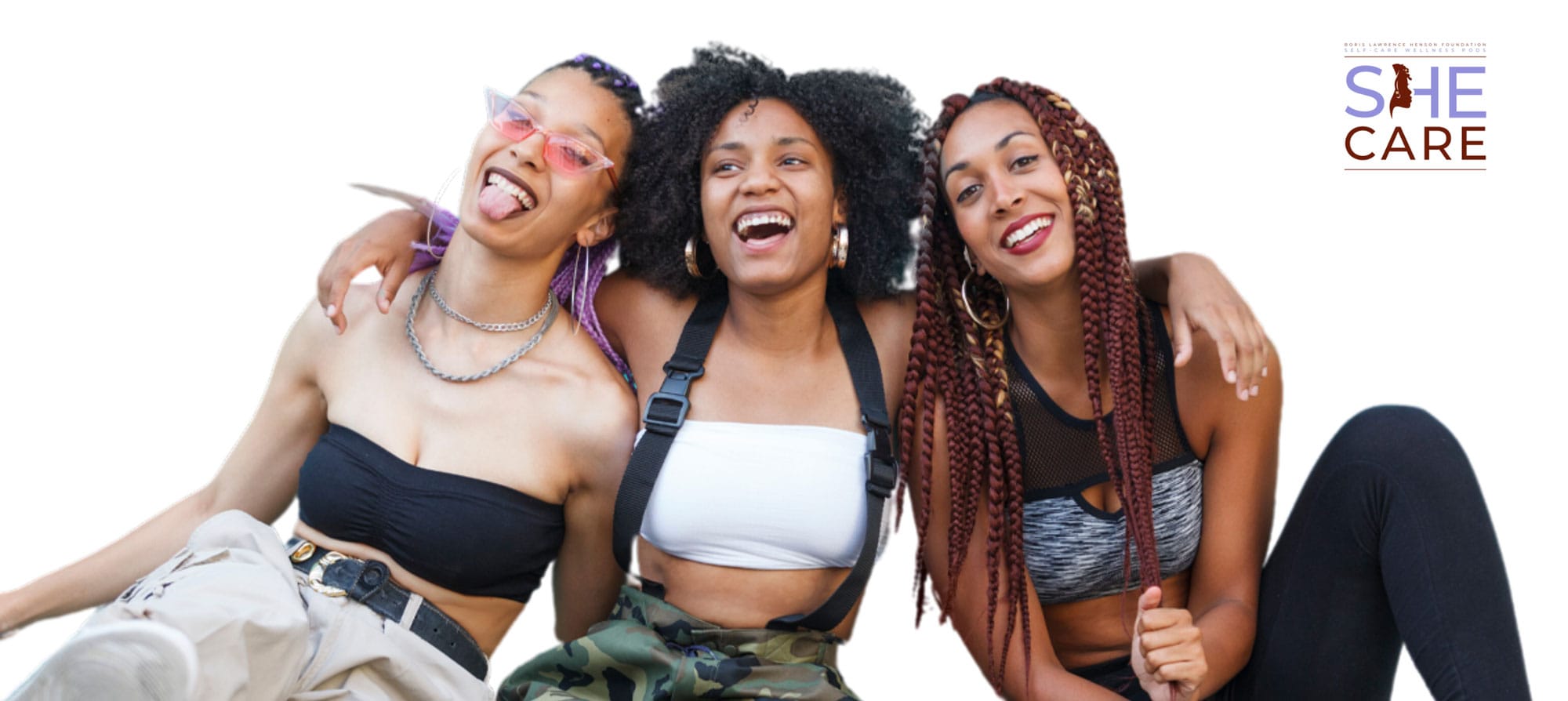 female identifying students promoting Black mental health wellness