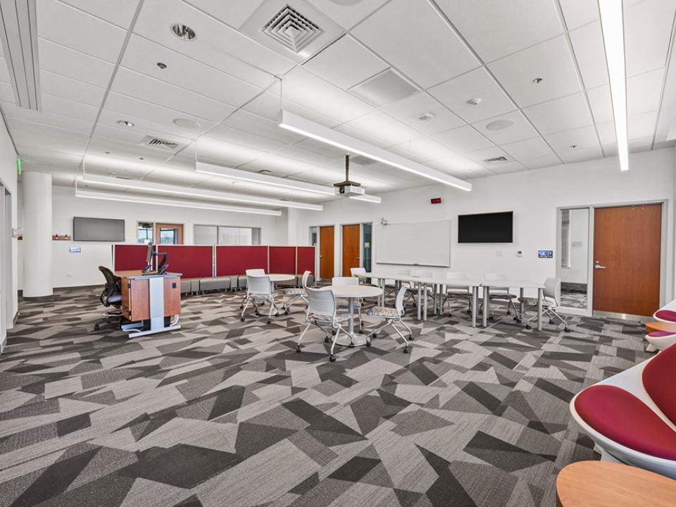 Collaboration space in the College of Business building