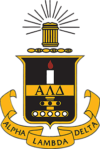 Official shield of the Alpha Lambda Delta National Honor Society