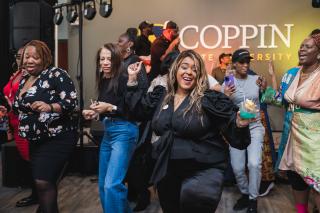 Alumni dancing during the Jazz Brunch (Homecoming 2025)